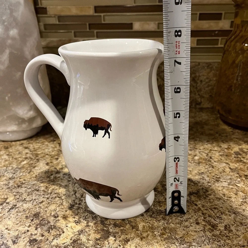 Roaming Buffalo Pitcher 5.5 - 6 cups Homer Loughlin China